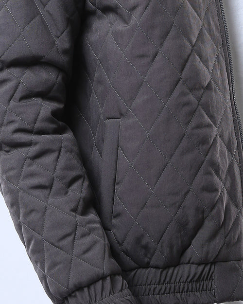 Ravin Men's Diamond Quilted Bomber Jacket - Slate Grey - O175350