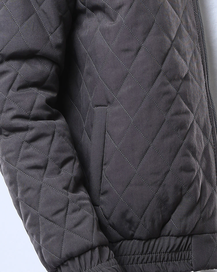 Ravin Men's Diamond Quilted Bomber Jacket - Slate Grey - O175350