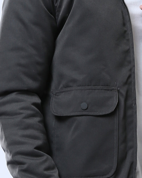 Ravin Men's Padded Utility Bomber Jacket - Dark Grey - O175496