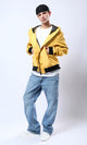 O175901 Hooded Neck With Drawstring Yellow Jacket