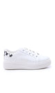 O177888 Round Toecap Sneakers With Cow Back - White