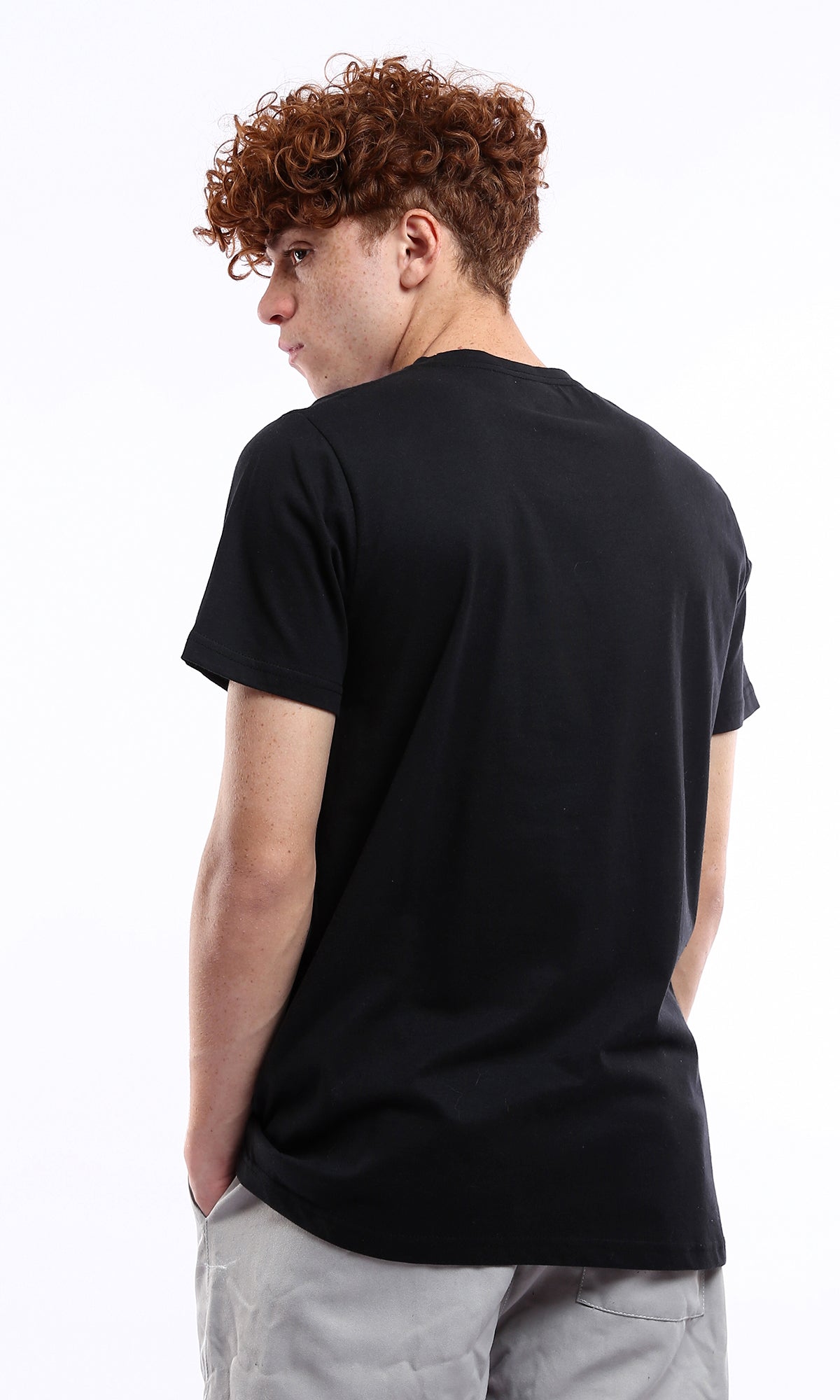 Men's Essential Crew Neck Black Tee - 0178023