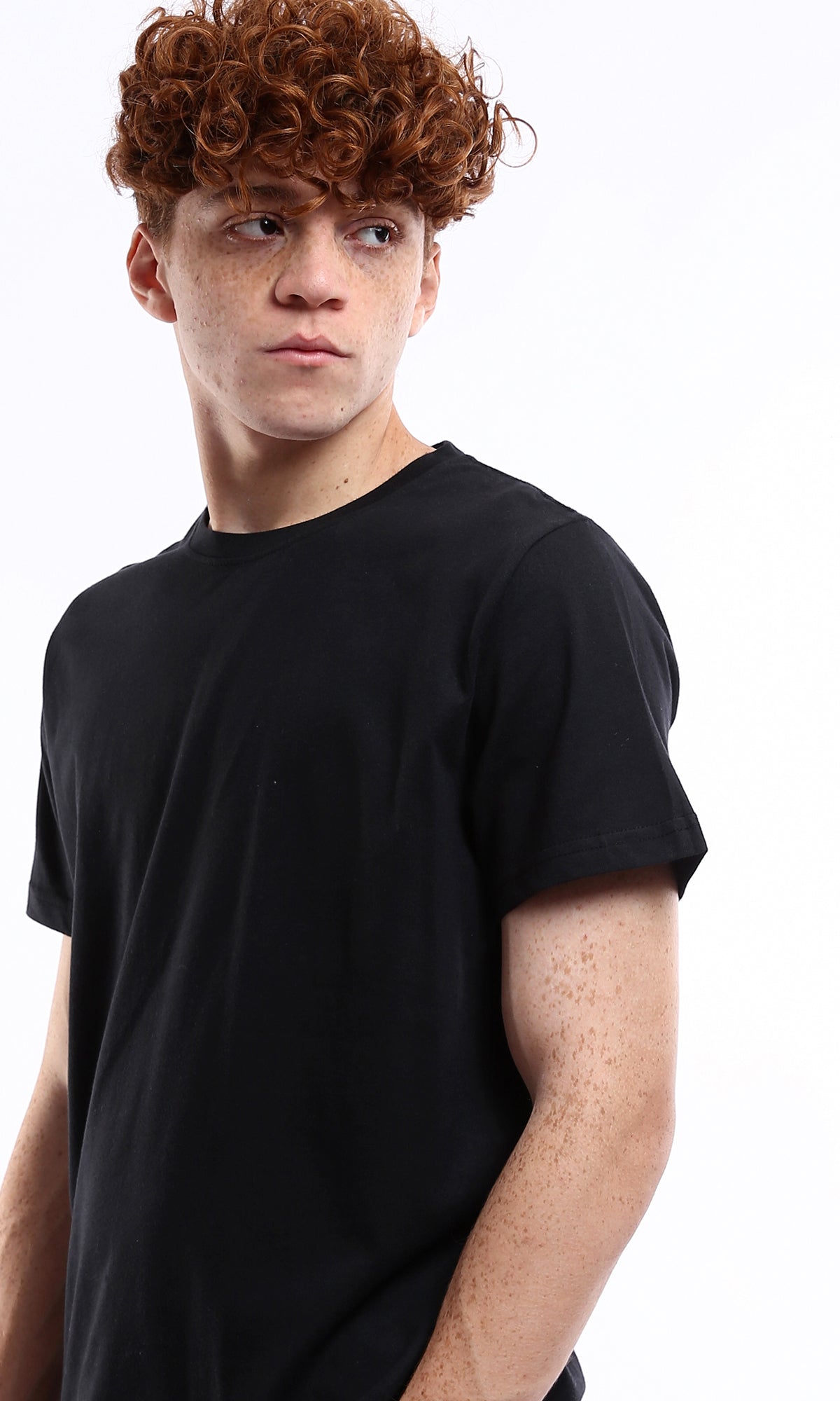 Men's Essential Crew Neck Black Tee - 0178023