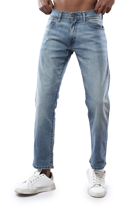 O178841 Stonewash Solid Regular Jeans With Front Wash