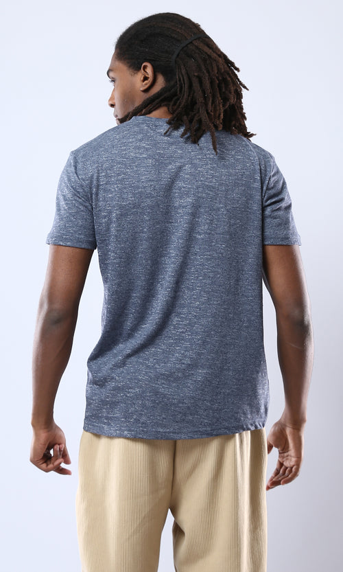 Indigo Marl Short Sleeve Crew Neck Tee - 0178872