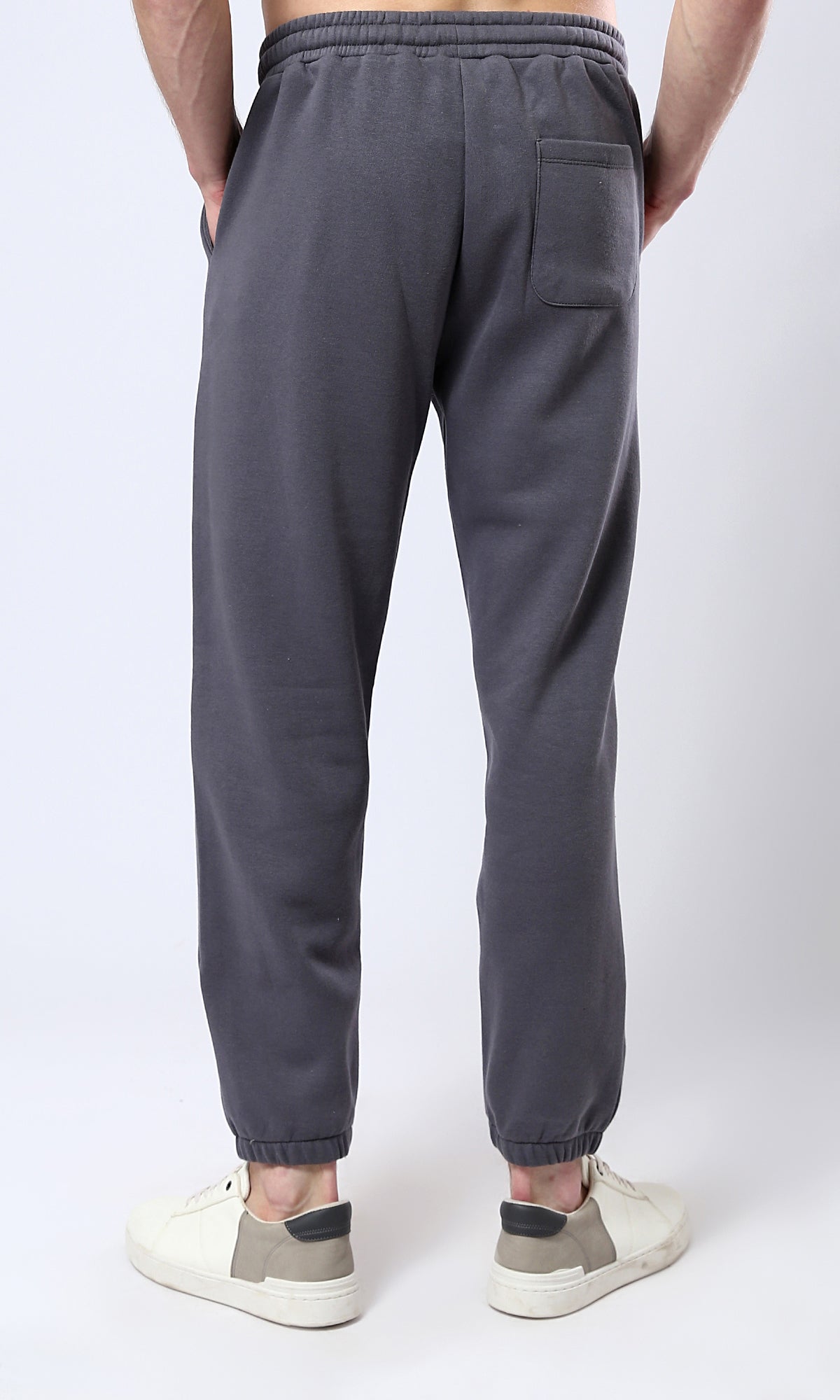 O178902 Dark Grey Regular Fit Jogger Pants With Pockets