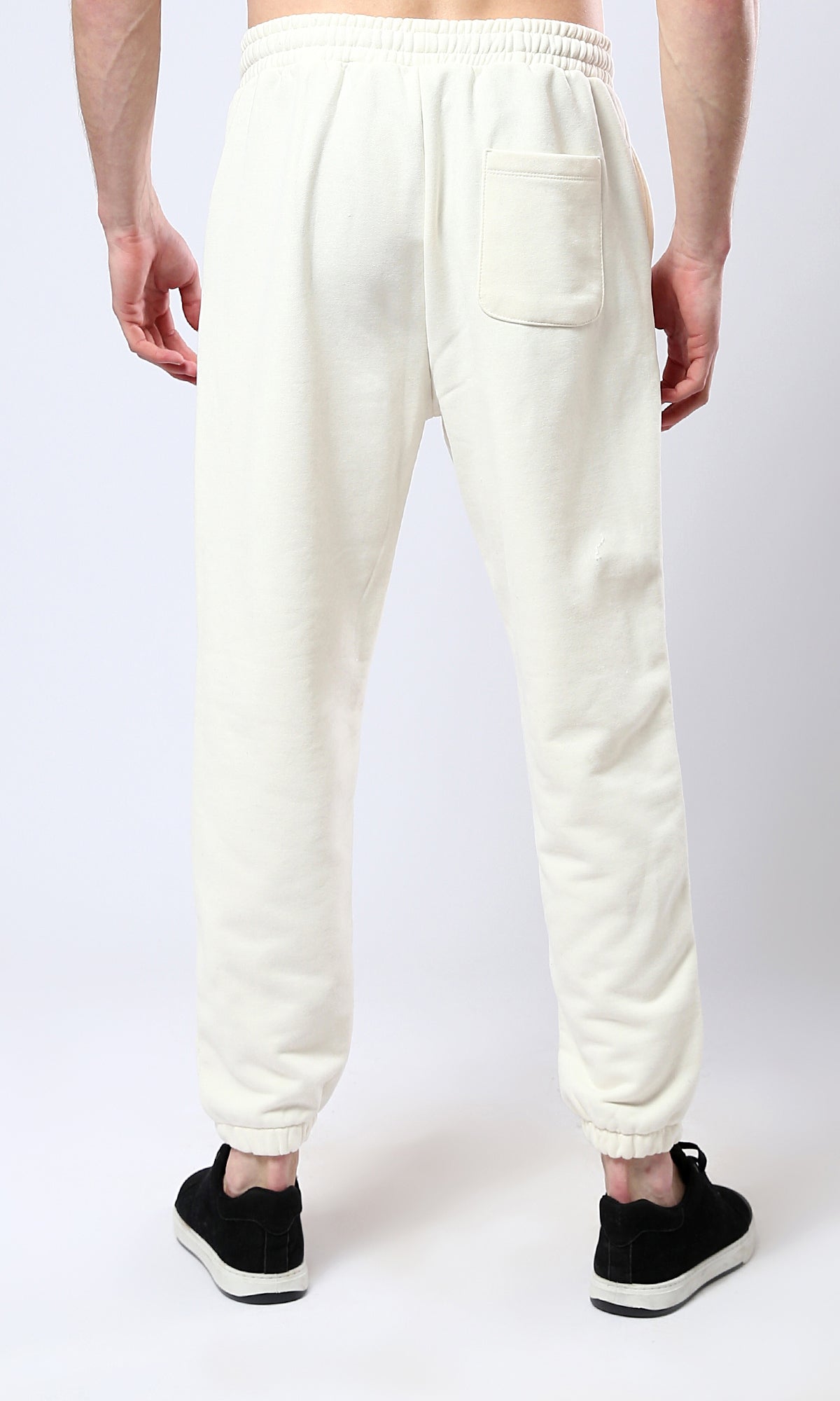 O178903 Slip On Beige Casual Jogger Pants 