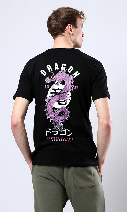 O178913 "Dragon" Short Sleeves Slip On Summer Tee