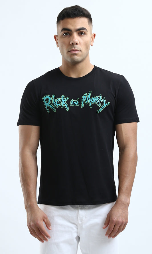 O178914 "Rick And Morty" Short Sleeves Black Tee