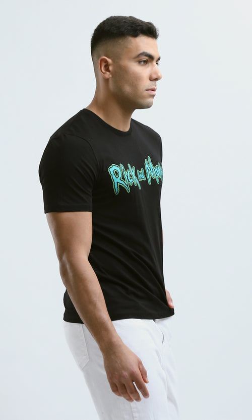 O178914 "Rick And Morty" Short Sleeves Black Tee
