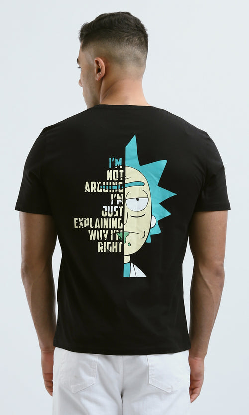 O178914 "Rick And Morty" Short Sleeves Black Tee