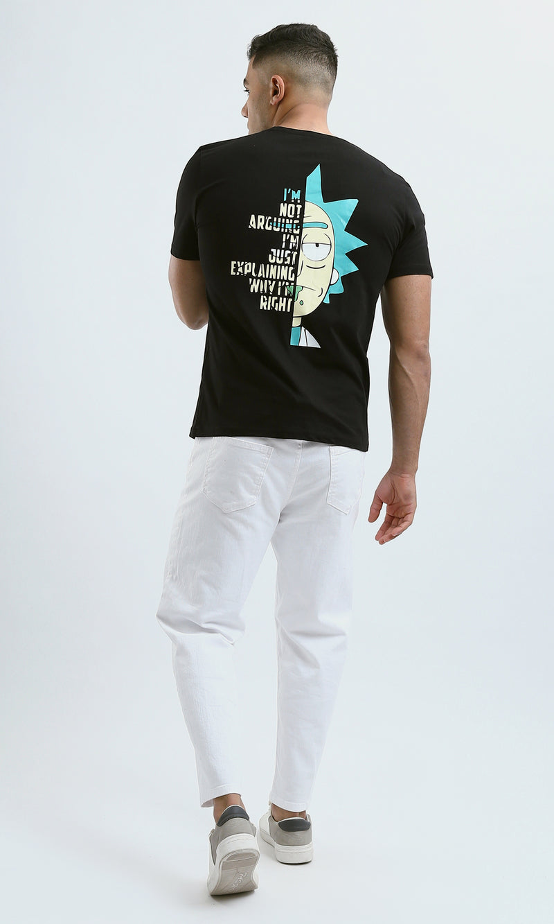 O178914 "Rick And Morty" Short Sleeves Black Tee