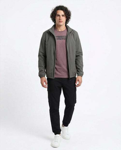 تيشيرت رجالي ماركة ريفين كحلي هيذر "انطوائي" مطبوع برسومات – أناقة الشارع المتطورة - O178955