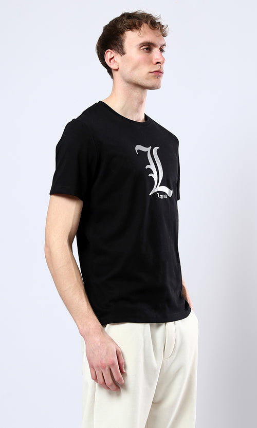 O178956 Printed "Legend" Short Sleeves Tee - Black 