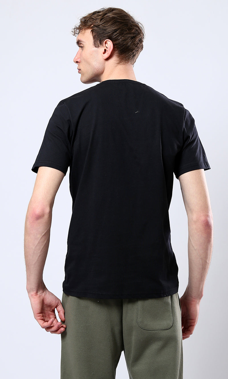 O178960 "Los Angeles" Short Sleeves Slip On Tee - Black