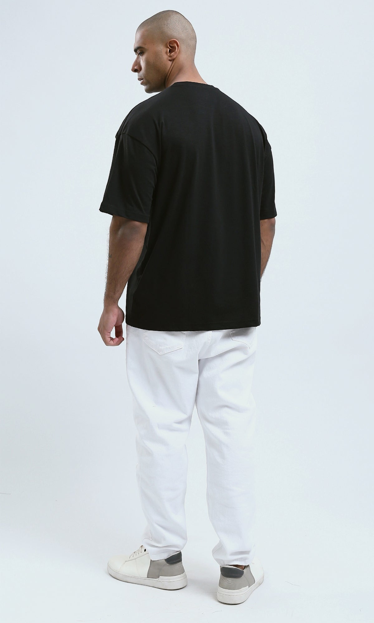 O178975 - "No Story" Black Printed Short Sleeves Tee