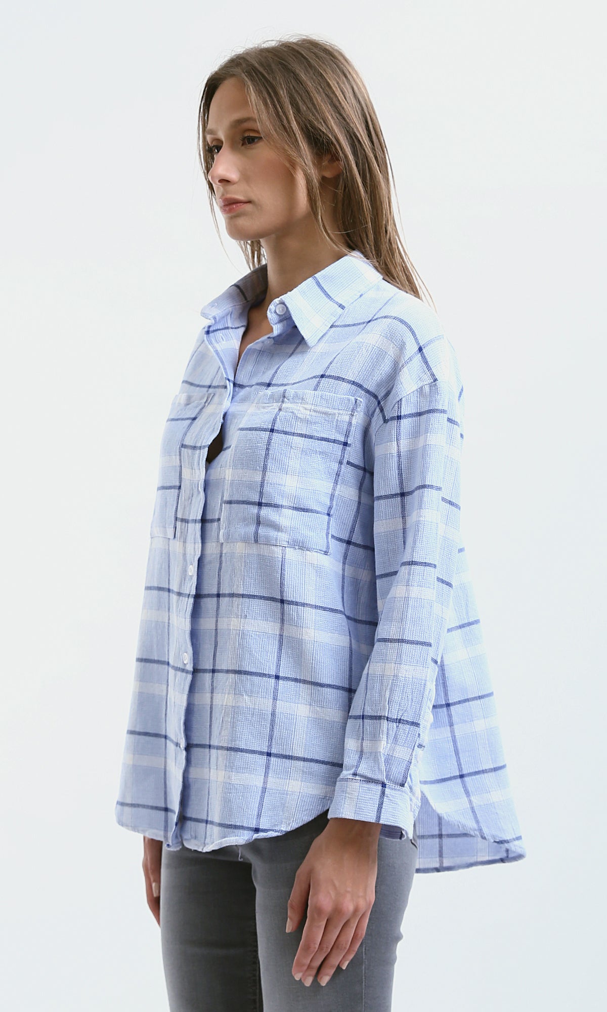 O179133 Off-White Long Sleeves Shirt With Patched Pocket