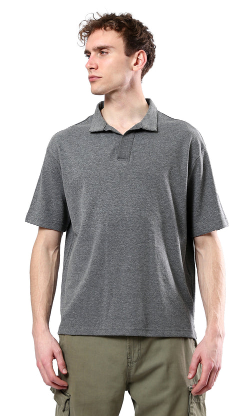 Charcoal Heather Relaxed Fit Polo Shirt - 0179249