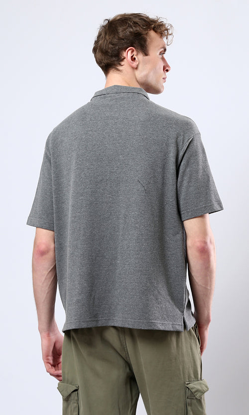Charcoal Heather Relaxed Fit Polo Shirt - 0179249