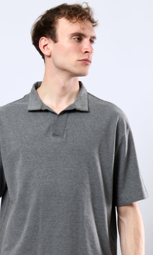 Charcoal Heather Relaxed Fit Polo Shirt - 0179249