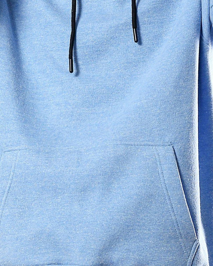 Ravin Men’s Relaxed Fit Heathered Fleece Hoodie – Sky Blue - O179374