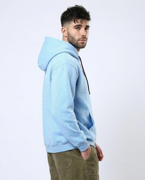 Ravin Men's "Stronger Than Ever" Marl Fleece Hoodie – Light Blue - o179375