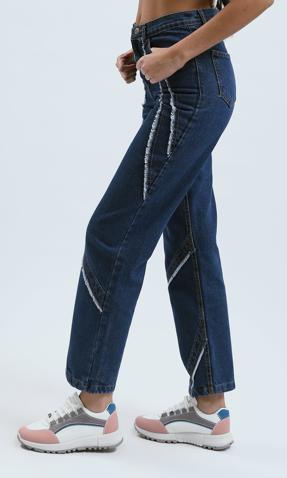 O179578 Standard Blue Casual Straight Jeans