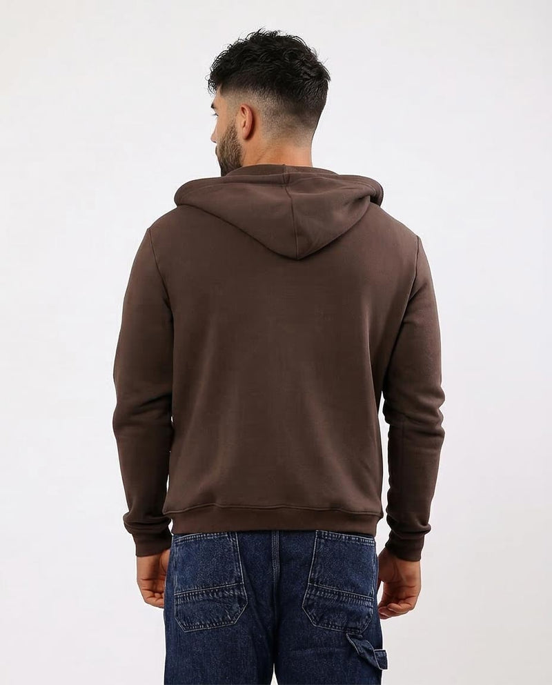 Ravin Men’s Premium Zip-Up Fleece Hoodie – Deep Cocoa - O180399