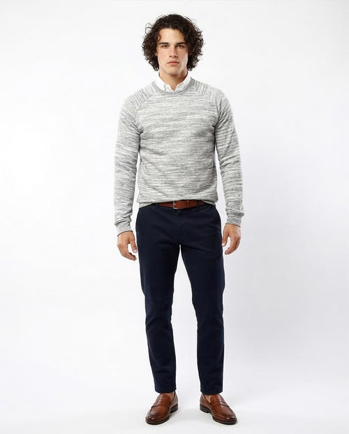 Ravin Men’s Space-Dye Raglan Crewneck Sweatshirt - Grey - o180400