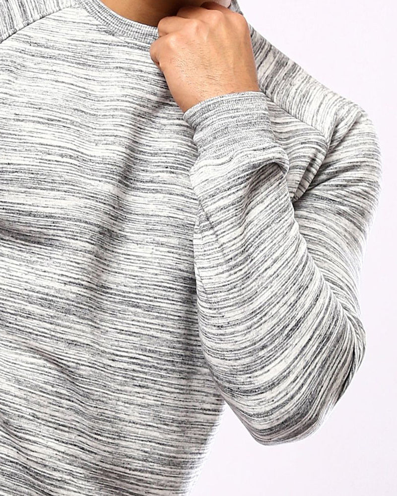 Ravin Men’s Space-Dye Raglan Crewneck Sweatshirt - Grey - o180400