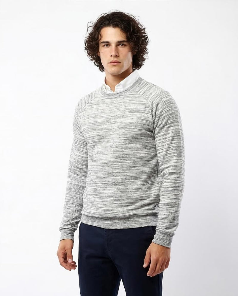 Ravin Men’s Space-Dye Raglan Crewneck Sweatshirt - Grey - o180400
