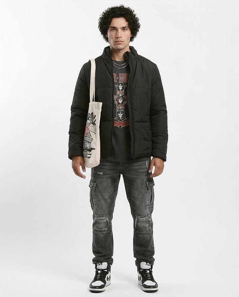 Ravin Men's Lightweight Quilted Puffer Jacket - Black - O180578