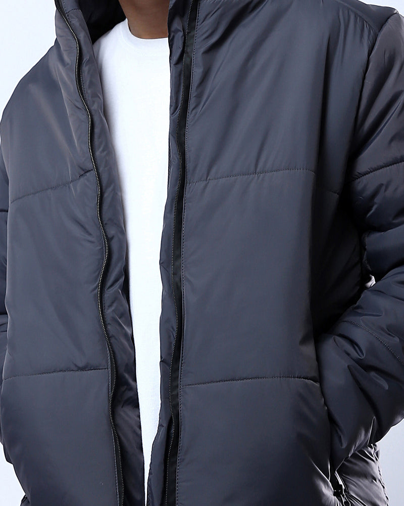 Ravin Men’s Essential Lightweight Quilted Puffer Jacket - Dark Grey - O180579