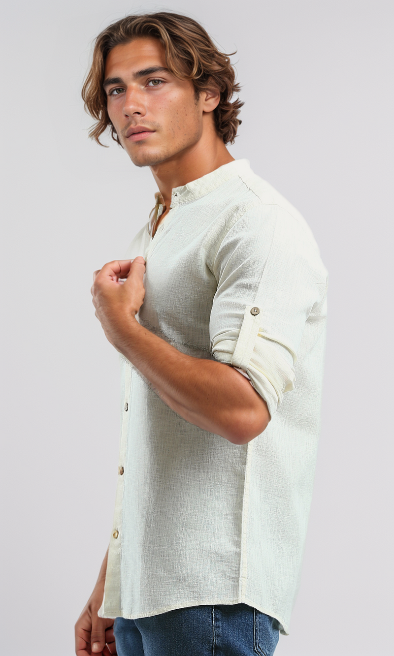 O181026 Long Sleeves Summer Shirt With Mandarin Collar