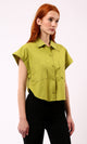 O181645 Regular Fit Casual Short Sleeves Shirt - Light Olive 