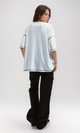 O181662 Relaxed Fit Casual Elbow Sleeves White Shirt