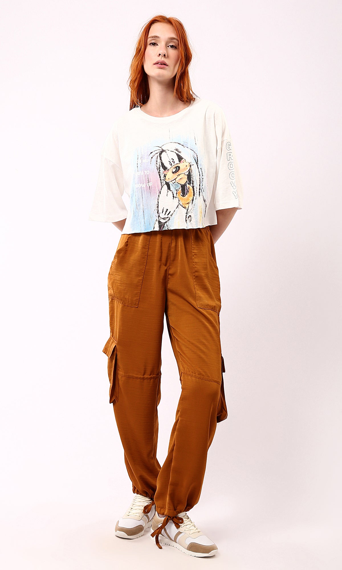 O181686 Crew Neck Loose Fit Off-White Summer Tee