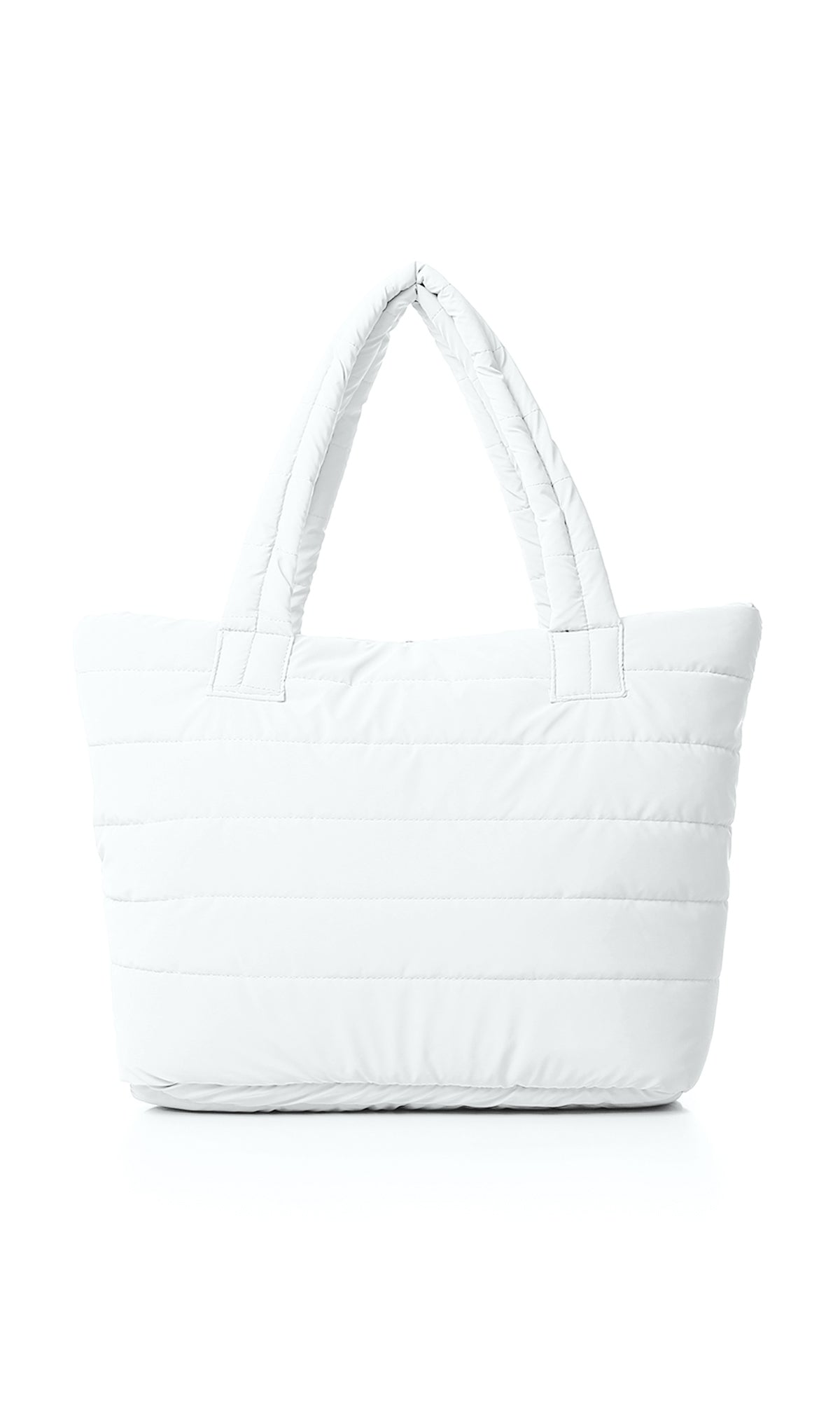 O181881 Zipped Casual White Quilted Hand-Bag