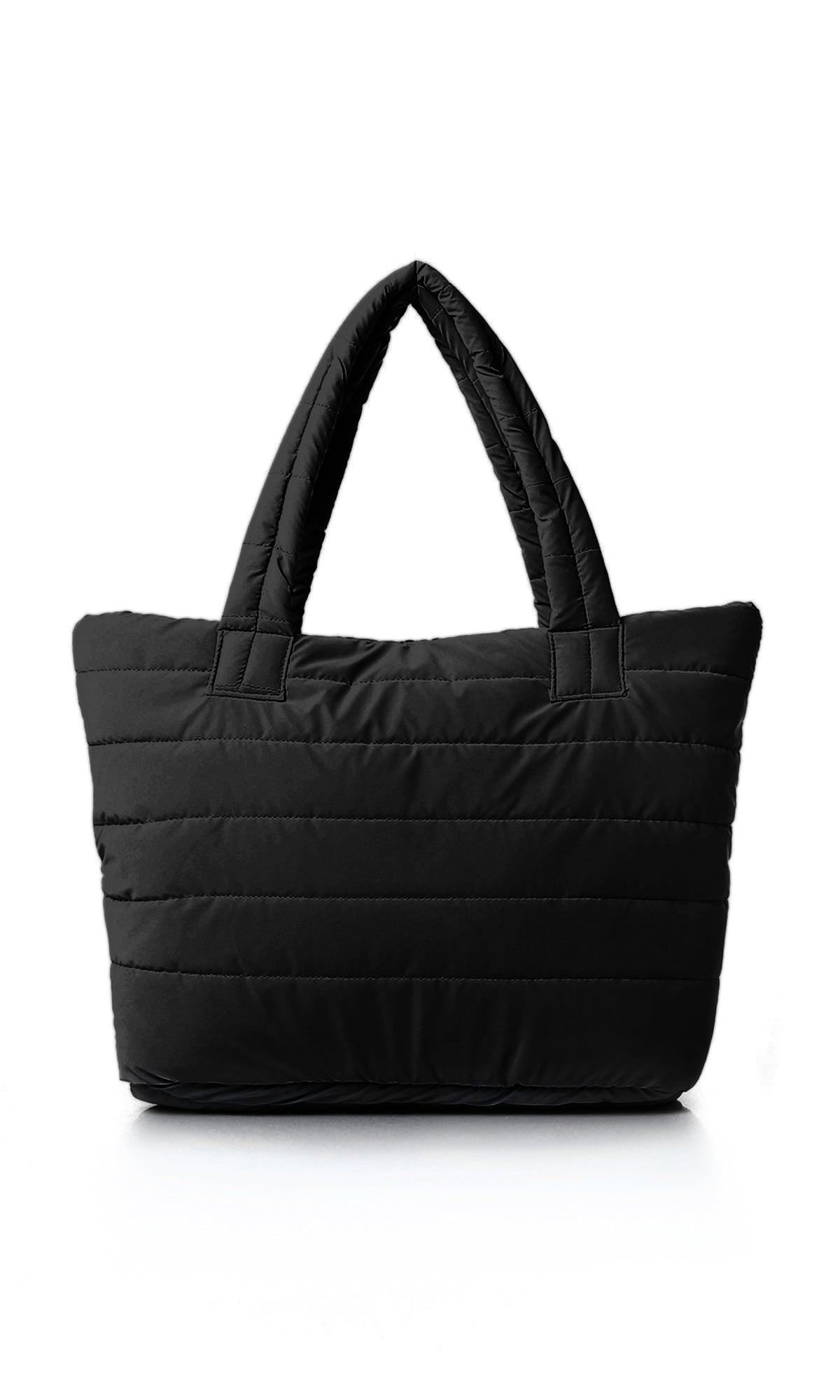 O181882 Zipped Casual Black Quilted Hand-Bag