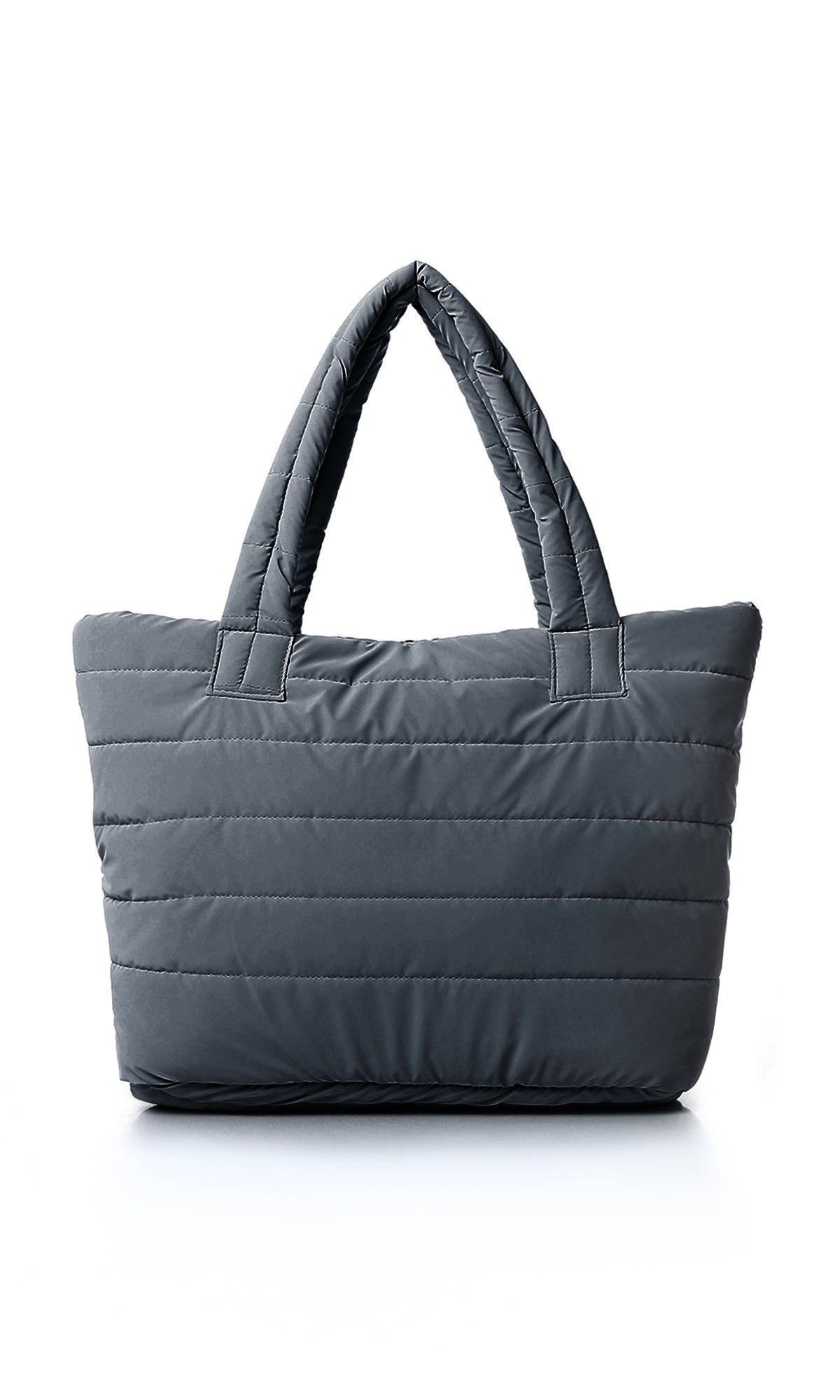 O181883 Zipped Casual Dark Grey Quilted Hand-Bag