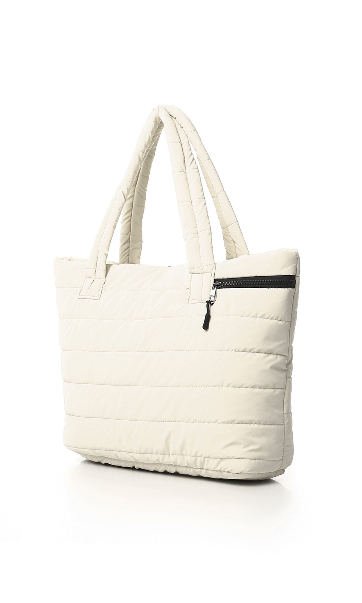 O181885 Zipped Casual Beige Quilted Hand-Bag