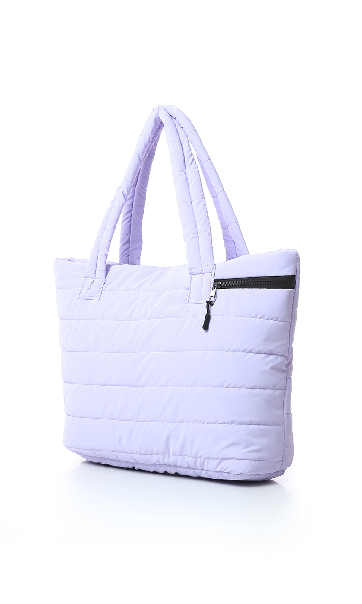 O181886 Zipped Casual Lilac Quilted Hand-Bag