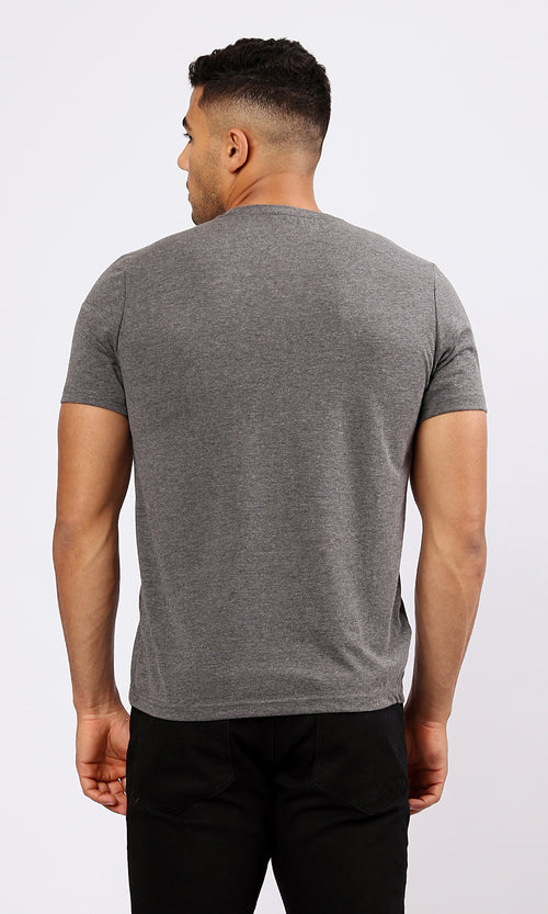 تي شيرت هيذر رمادي غامق مطبوع "You Are Enough"