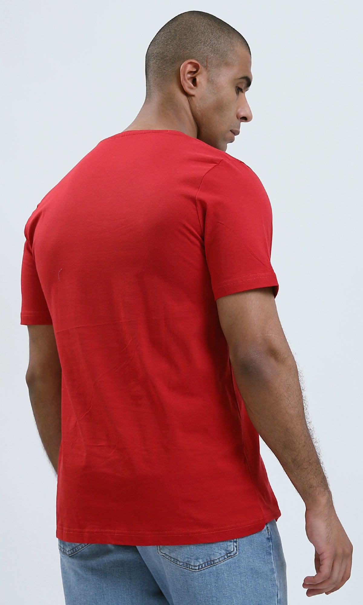 Red Graphic Coffee & Good Vibes Short Sleeve Tee - O182389