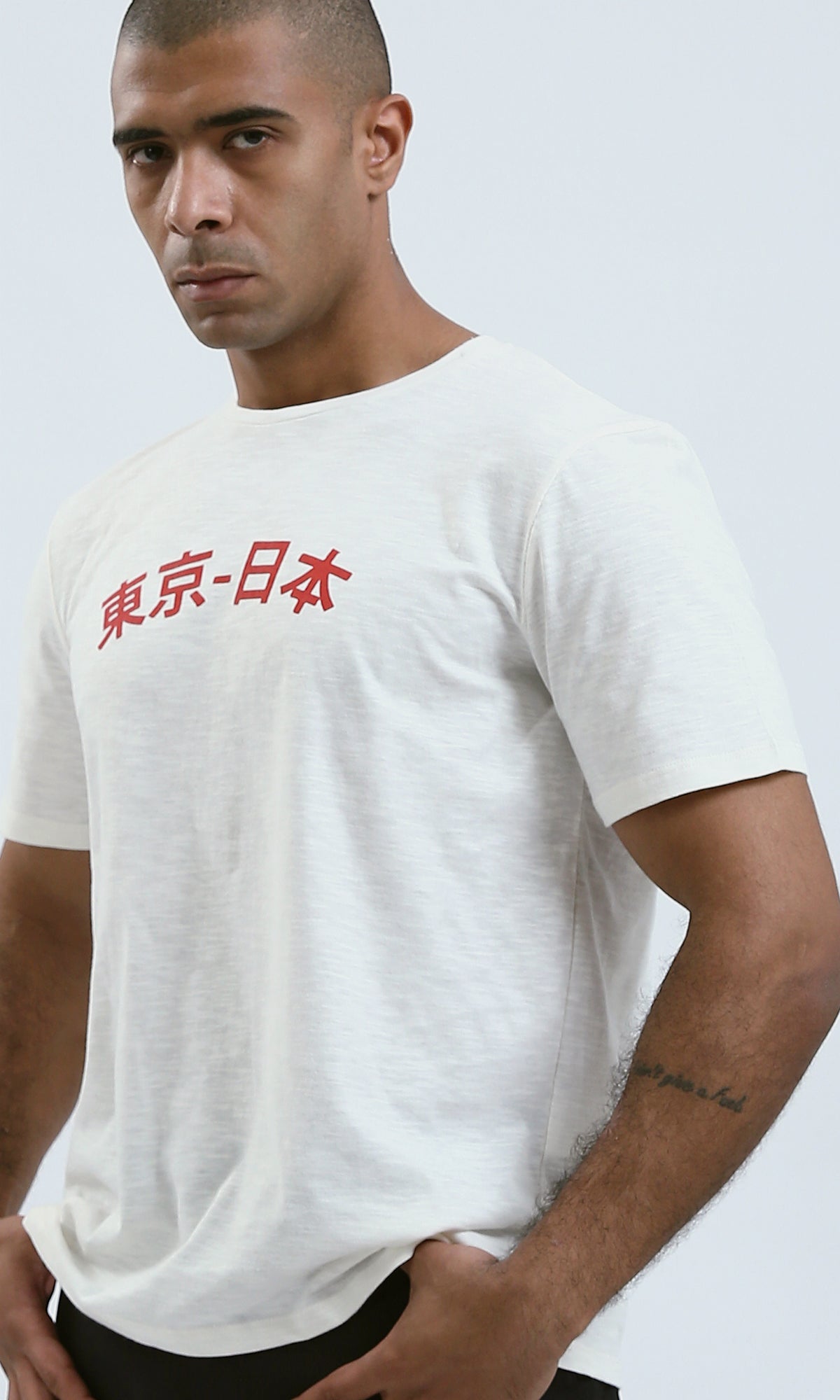O182420 - Round Neck Short Sleeves Heather Slip On Tee