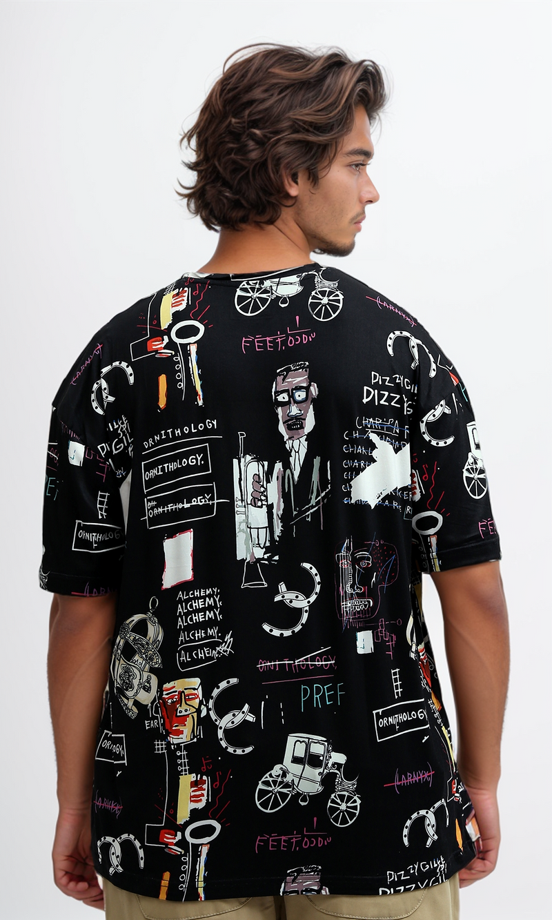 O182815 Multicolour Patterned Tee With Short Sleeves