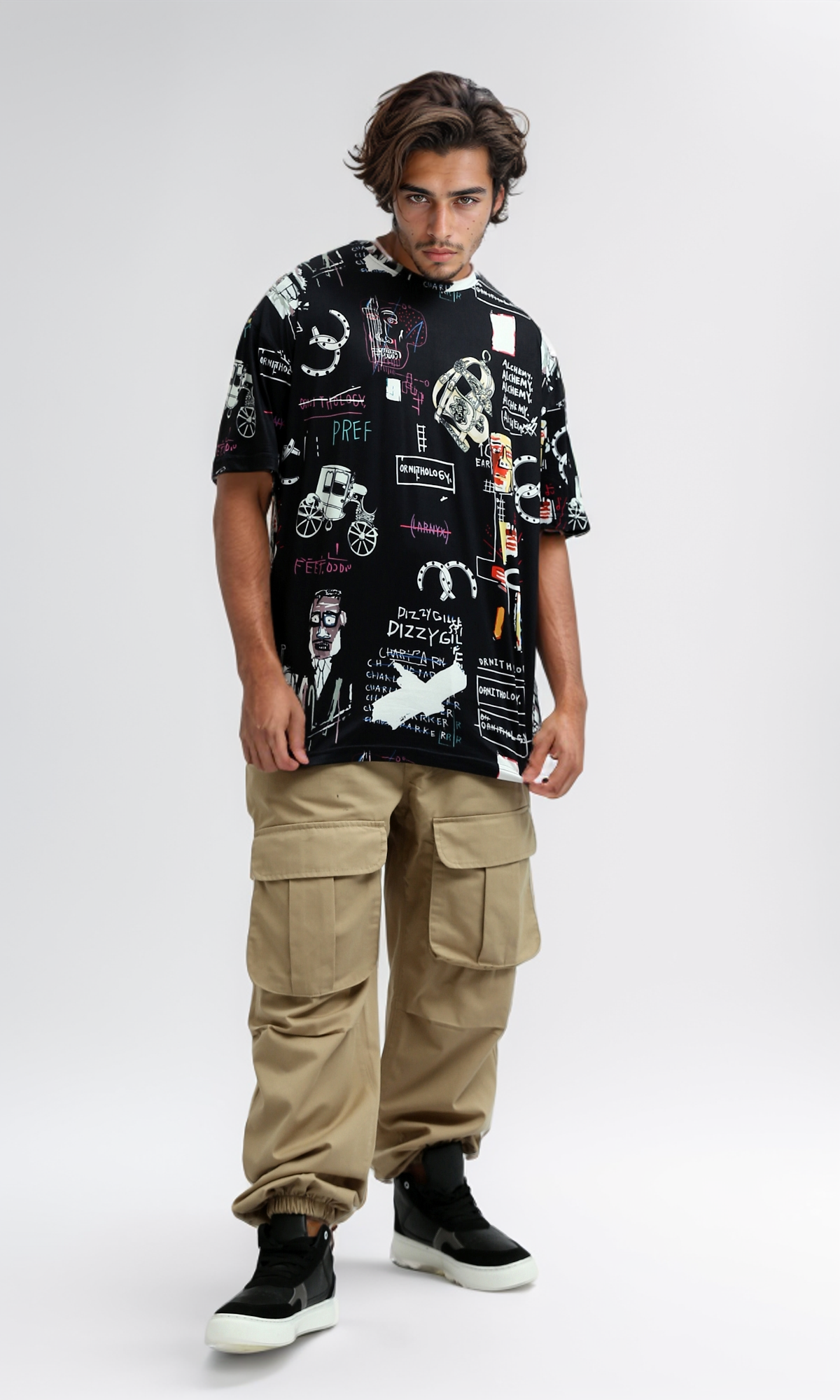 O182815 Multicolour Patterned Tee With Short Sleeves