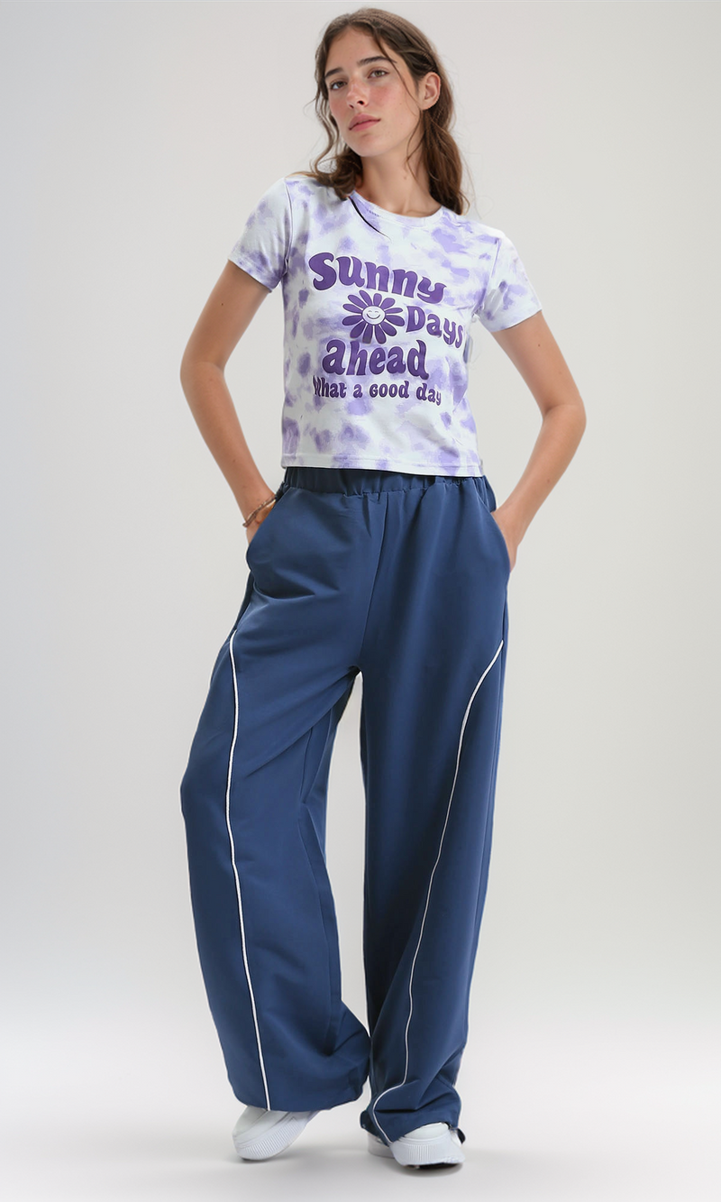 O182836 Printed "Sunny Days" Short Sleeves Regular Fit Tee - Multicolour