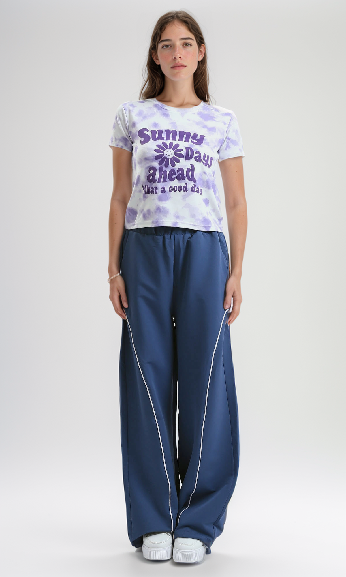 O182836 Printed "Sunny Days" Short Sleeves Regular Fit Tee - Multicolour