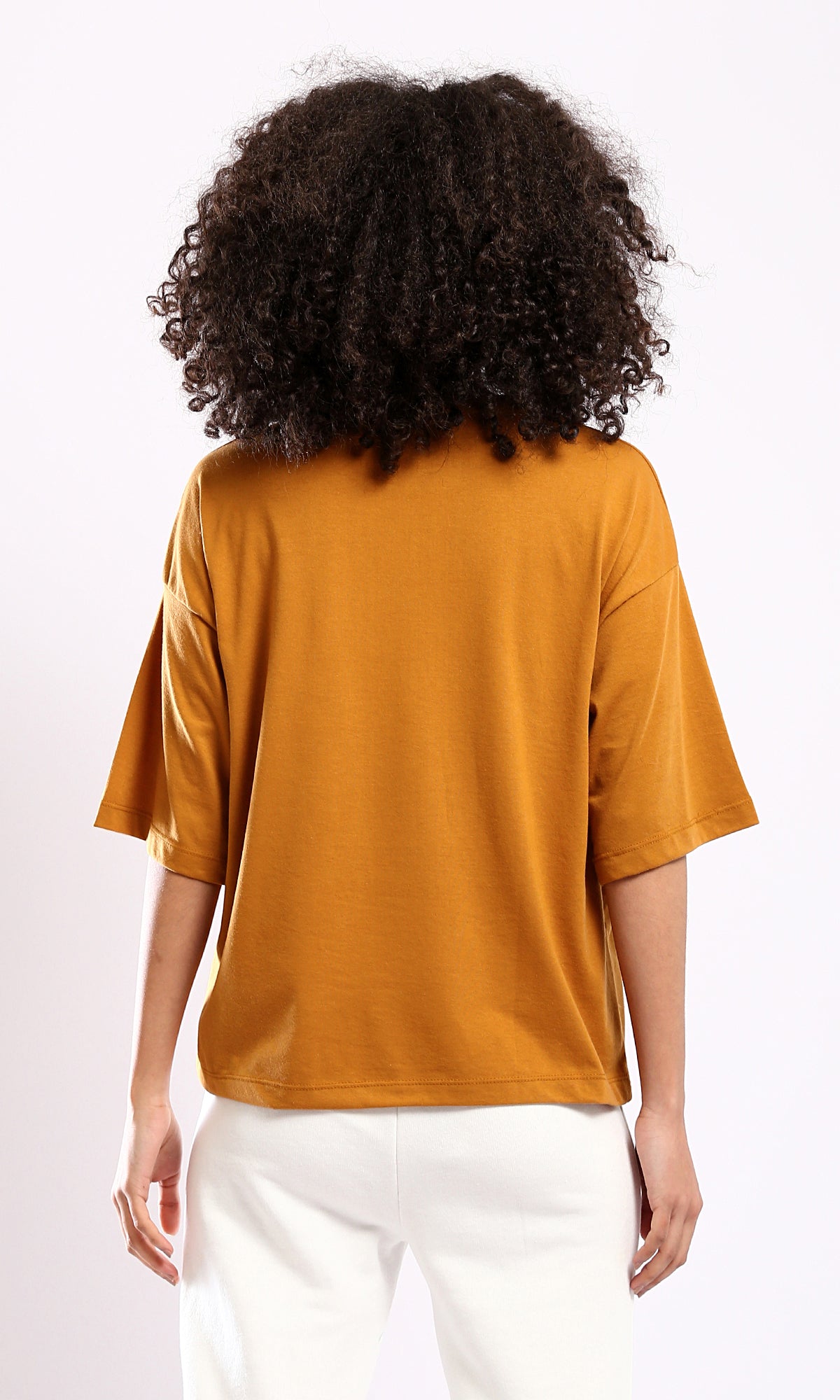 Picasso Graphic Mustard Oversized T-Shirt - O182843